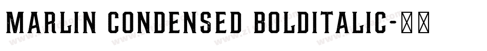 Marlin Condensed BoldItalic字体转换